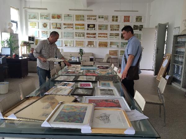 图为收件作品现场